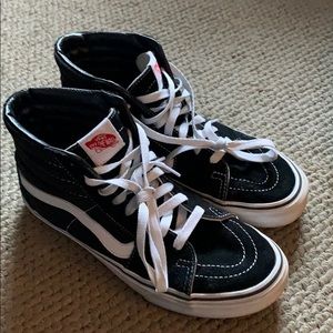 Black and White High Top Vans